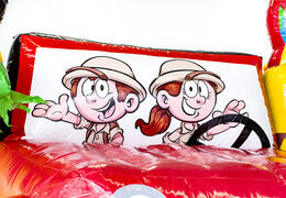 Compre castillo hinchable multijugador mediano con tobogán para niños con temática de amazon safari. Ordene castillos hinchables en línea en  JB Hinchables España