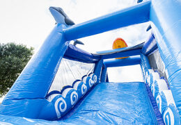 Surf run pista americana de 17m con 7 elementos de juego de obstáculos y compra objetos coloridos para niños. Ordene sus pistas americanas inflables en línea ahora en JB Hinchables España