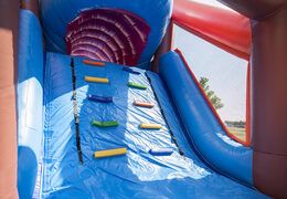 Ordene una pista americana inflable con temática de tiburones con 7 elementos de juego y objetos coloridos para niños. Compre pistas americanas inflables en línea ahora en JB Hinchables España