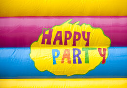 Compre castillo hinchable multifun interior con tobogán en tema de fiesta con objeto 3D en el techo para niños. Ordene castillos hinchables en línea en JB Hinchables España