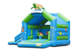 Comprar castillo hinchable de interior multiplay multifun con tobogán en tema de tortuga para niños. Ordene castillos hinchables en línea en JB Hinchables España