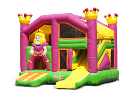 Comprar castillo hinchable abierto multijugador con tobogán en tema princesa para niños. Ordene castillos hinchables en línea en JB Hinchables España