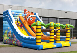 Compra un tobogán inflable con temática de seaworld con divertidas figuras en 3D y estampados coloridos para niños. Ordene toboganes inflables ahora en línea en JB Hinchables España