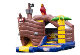 Compre castillo hinchable de interior slide combo con tobogán en pirata temático para niños. Ordene castillos hinchables en línea en JB Hinchables España