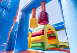 Ordene el castillo hinchable multijugador mediano con tobogán para niños con temática de tiburones. Compre castillos hinchables en línea en JB Hinchables España