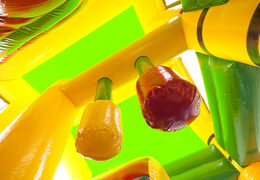 Comprar castillo hinchable mediano en tema cocodrilo con tobogán para niños. Ordene castillos hinchables en línea en JB Hinchables España