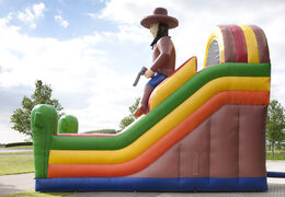 Tobogán inflable multifuncional de temática playera con piscina de chapoteo, impresionante objeto 3D, colores frescos y obstáculos 3D para niños. Compre toboganes inflables ahora en línea en JB Hinchables España