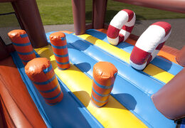 Impresionante tobogán inflable con temática de tiburones con piscina para niños. Compre toboganes inflables ahora en línea en JB Hinchables España