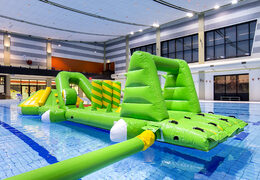 Ordene un tobogán inflable con un tema de cocodrilo para jóvenes y mayores. Compra atracciones acuáticas hinchables online ahora en JB Hinchables España