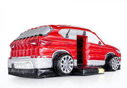Compre SEAT - inflables para automóviles en rojo en JB Hinchables España. Ordene ahora un diseño gratuito para castillo hinchable de rebote con su propia identidad corporativa