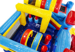 Compre castillo hinchable mediano con temática de superhéroe con tobogán para niños. Ordene castillos hinchables en línea en JB Hinchables España