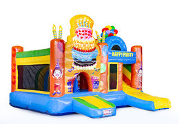 Castillo hinchable multijugador mediano con tema de fiesta para niños. Ordene castillos hinchables en línea en  JB Hinchables España
