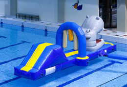 Compra una carrera de hipopótamos con objetos divertidos para jóvenes y mayores. Ordene carreras de obstáculos inflables en línea ahora en JB Hinchables España