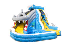 Ordene el castillo hinchable splashy shark con bañera en JB Hinchables España. Compre castillo hinchables en línea en JB Hinchables España