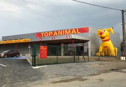 Orden de la mascota del perro amarillo Mega Top Animal. Compre promocionales hinchables en línea en JB Hinchables España