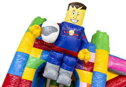 Compre castillo hinchable de lego mediano con tobogán para niños. Ordene castillos hinchables en línea en JB Hinchables España