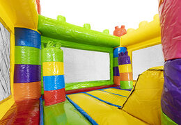 Compra un pequeño castillo inflable con tobogán para niños con temática de superblocks. Ordene castillos inflables en línea en JB Hinchables España