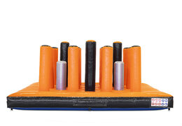 Pedido un curso de asalto inflable gigante modular Pillar Dodger Platform para niños. Compre carreras de obstáculos inflables en línea ahora en JB Hinchables España