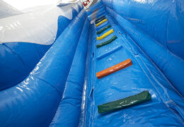 Compra un espectacular tobogán inflable con temática de tiburones con divertidos estampados y objetos en 3D para niños. Ordene toboganes inflables ahora en línea en JB Hinchables España