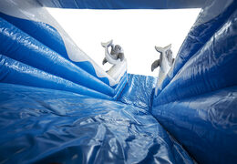 Perfecto tobogán inflable con temática de tiburones con objetos 3D a pedido para niños. Compre toboganes inflables ahora en línea en JB Hinchables España