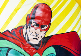 Ordene el castillo hinchable de tobogán inflable para niños con tema de superhéroe. Castillos hinchables con tobogán a la venta en JB Hinchables España