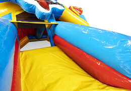 Castillo hinchable con tobogán inflable con temática de superhéroes para niños a la venta. Ordene ahora castillos hinchables con tobogán en JB Hinchables España