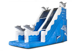 Espectacular tobogán inflable con temática de delfines con objetos en 3D para niños. Ordene toboganes inflables ahora en línea en JB Hinchables España