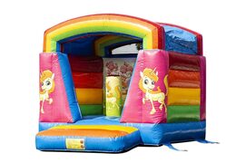 Compra pequeño castillo hinchable de interior con tema unicornio para niños. Compra castillos hinchables en línea en JB Hinchables España