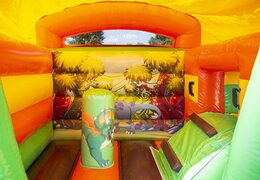 Compra un pequeño castillo hinchable de interior multifuncional con tema de dinosaurio para niños. Compra castillos hinchables en línea en JB Hinchables España