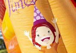 Ordena un pequeño castillo inflable de interior multifuncional con tema de fiesta para niños. Compra inflables en línea en JB Hinchables España