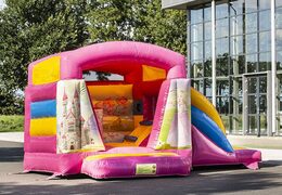 Compra un pequeño castillo inflable multifun interior en tema princesa para niños. Ordena inflables en línea en JB Hinchables España