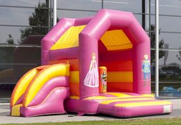 Compra un mediano castillo hinchable multifun interior con tema princesa para niños. Compra castillos hinchables en línea en JB Hinchables España
