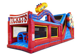 Compre la montaña rusa modular de pista americana de 13,5 m de largo con objetos 3D adecuados para niños. Ordene pistas americanas inflables ahora en línea en JB Hinchables España