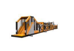 Carrera de aventuras pista americana de 48,5 metros de largo para niños. Ordene pistas americanas inflables ahora en línea en JB Hinchables España