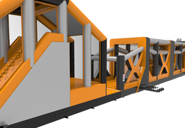 Pista americana inflable gigante de 48,5 m de largo para niños. Ordene pistas americanas inflables ahora en línea en JB Hinchables España