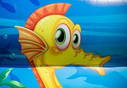 Compre el castillo hinchable abierto JB Bubbles con grúa de espuma en el tema seaworld para niños. Ordene castillos hinchables en JB Hinchables España