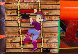 Castillo hinchable Funcity Pirate con un tobogán en el interior, el objeto 3D en la superficie de salto y un divertido diseño de jungla para niños. Ordene castillos hinchables en línea en JB Hinchables España