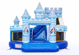 Compre un castillo hinchable azul multifuncional Funcity Princess con tobogán para niños. Ordene castillos hinchables en línea en JB Hinchables España