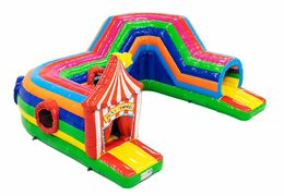 Compre un castillo hinchable de circo con túnel de arrastre espacioso para niños. Ordene castillos hinchables en línea en JB Hinchables España