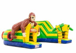 Túnel de rastreo Castillo hinchable Gorilla con obstáculos, una pendiente de escalada y una pendiente deslizante para niños. Compre castillos hinchables en línea en JB Hinchables España