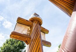 Groot opblaasbaar open speelpark springkussen van 15 meter met glijbaan en spellen kopen in thema sealife world zee voor kinderen