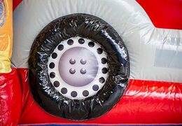 Ordene el castillo inflable grande de interior del departamento de bomberos para juegos múltiples con tobogán en tema de Lego para niños. Compre castillos inflables en línea en JB Hinchables España