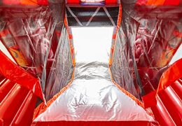 Castillo hinchable multijugador de bomberos con tobogán en el medio y objetos 3D para niños. Ordene castillos hinchables en línea en JB Hinchables España