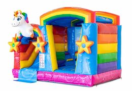 Compre castillo hinchable inflable multiplay cubierto con tema de unicornio para niños en JB Hinchables España. Compre castillo hinchable en línea en JB Hinchables España