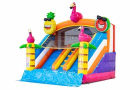 Ordene un castillo hinchable multifuncional con flamencos de JB Hinchables España. Compre castillos hinchables en línea en JB Hinchables España