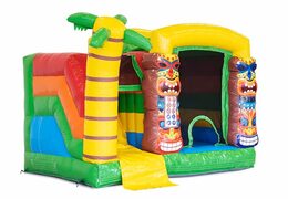 Ordene el castillo hinchable inflable multiplay con temática de Hawaii en JB Hinchables España. Compre castillos hinchables en línea en JB Hinchables España