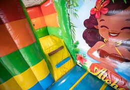 Compre Castillo hinchable multiplay con tema de Hawaii con o sin bañera para niños en JB Hinchables España. Ordene castillos hinchable en línea en JB Hinchables España