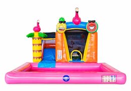 Compre el castillo hinchable Flamigo Splash con o sin baño en JB Hinchables España. Ordene hinchables en línea en JB Hinchables España