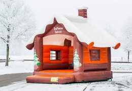 Castillo hinchable Skihut winterworld con chimenea 3D en la parte superior para niños. Compre castillos hinchables en línea en JB Hinchables España