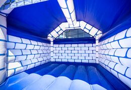 Compre castillos hinchables estándar de castillo azul con un tema de caballero para niños. Compre castillos hinchables en línea en JB Hinchables España